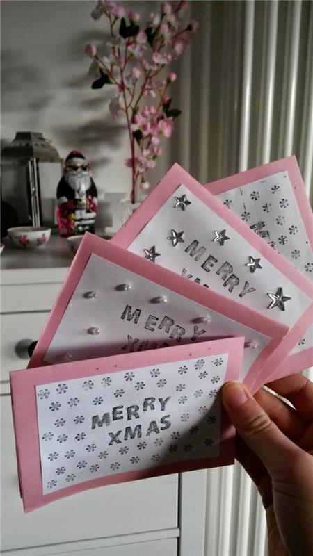 Φτιάξτε χριστουγεννιάτικες κάρτες μόνες σας μονόχρωμες ιδέες