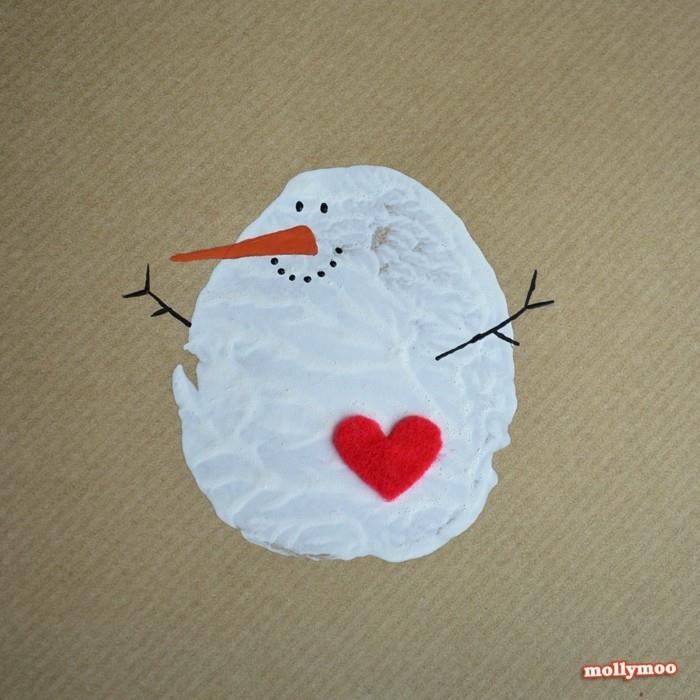 Φτιάξτε χριστουγεννιάτικες κάρτες μόνοι σας ιδέες για χιονάνθρωπους mollzmoocrafts