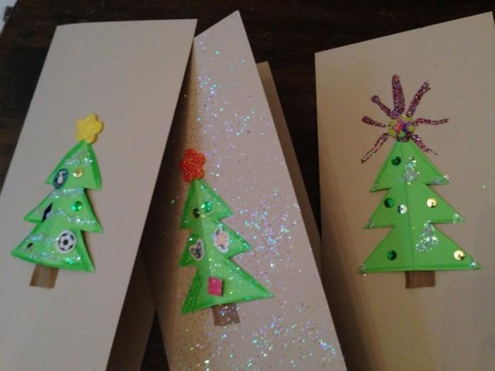 Χριστουγεννιάτικες κάρτες Tinker μόνοι σας diy ιδέες Χριστουγεννιάτικα δέντρα