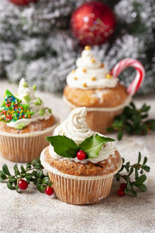 Χριστουγεννιάτικες ιδέες και συμβουλές Χριστουγεννιάτικες γιορτές φιλοξενούν cupcakes