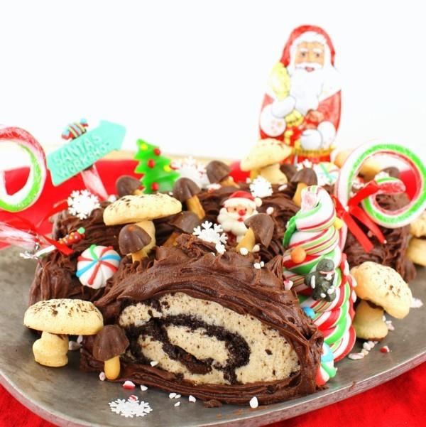 Χριστουγεννιάτικα γλυκά σε όλο τον κόσμο buche de noel Χριστουγεννιάτικη τούρτα