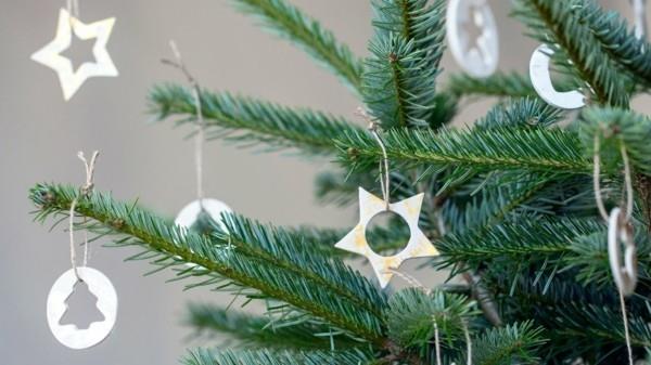 Poinsettias tinker fimo ιδέες DIY χριστουγεννιάτικες διακοσμήσεις πολυμερές πηλό αστέρια λευκό