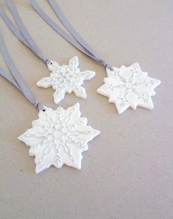 Χριστουγεννιάτικα αστέρια tinker fimo ιδέες DIY Χριστουγεννιάτικες διακοσμήσεις αστέρες νιφάδες χιονιού