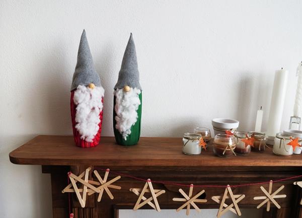 Χριστουγεννιάτικα ξωτικά Tinker - ιδέες και οδηγίες για μια φανταστική χειμωνιάτικη διακόσμηση μικρού χρώματος στο ράφι πολύχρωμο