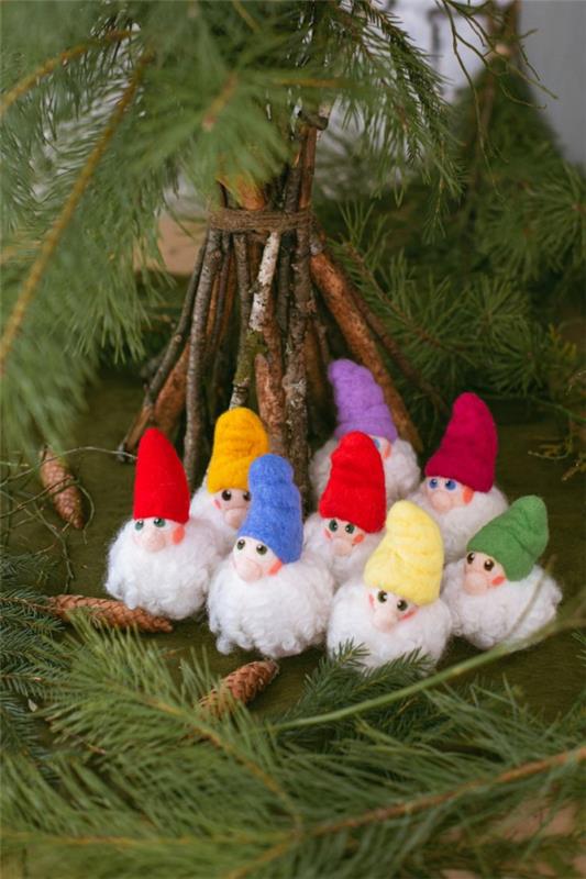 Χριστουγεννιάτικα ξωτικά Tinker - ιδέες και οδηγίες για μια φανταστική χειμερινή διακόσμηση χαριτωμένα στολίδια πομπόν