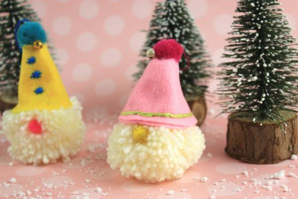 Χριστουγεννιάτικα ξωτικά Tinker - ιδέες και οδηγίες για μια φανταστική χειμερινή διακόσμηση pompom μικρό diy εύκολο