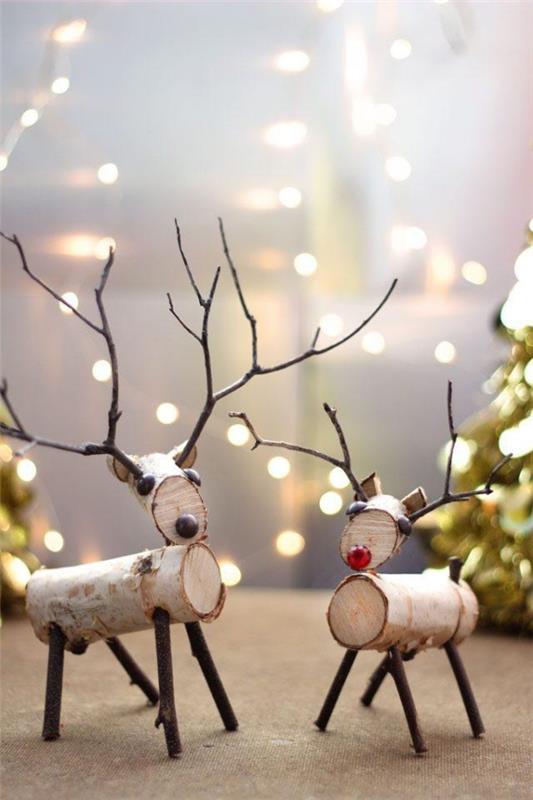 Φτιάξτε χειμερινές διακοσμήσεις για το χριστουγεννιάτικο ραντόλφο ταράνδου με φλοιό σημύδας