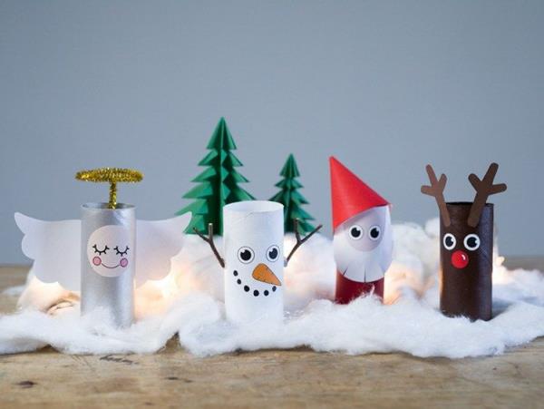 Tinker χειμερινό τοπίο - Χριστουγεννιάτικες ιδέες, φανταστικά απλές οδηγίες και συμβουλές εορταστικές ιδέες ρολά από χαρτόνι