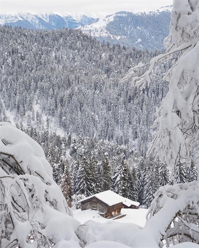 Χειμερινή χώρα των θαυμάτων πολλά χιονοδρομικά ελβετικά χιονοδρομικά κέντρα Laax