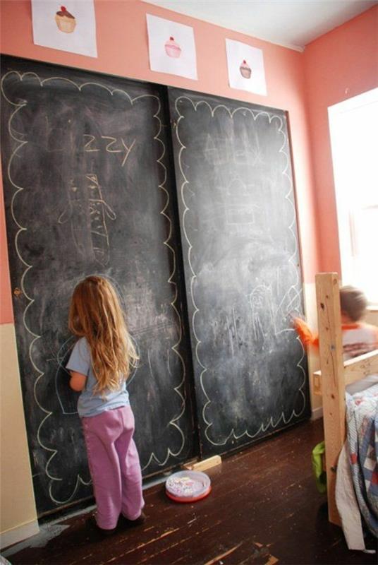 Βαφή τοίχων, χρώμα μαυροπίνακα, βαφή τοίχου παιδικού δωματίου με κιμωλία