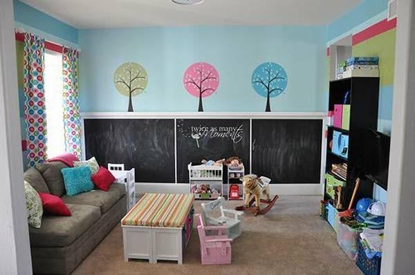 Βαφή τοίχων, χρώμα μαυροπίνακα, διακόσμηση παιδικών δωματίων