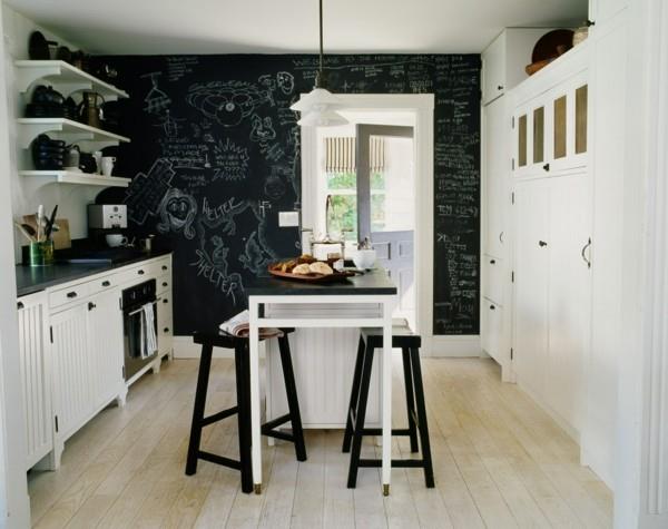 Χρωματίστε τους τοίχους με μαυροπίνακα βάψτε τοίχο κουζίνα τραπεζαρία