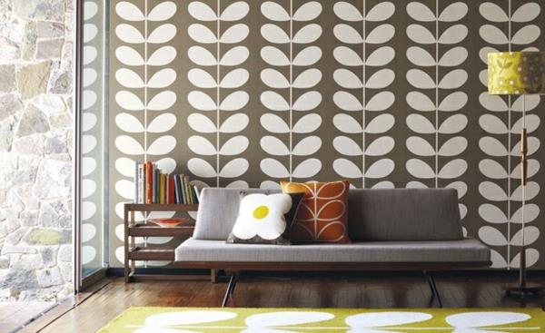Καναπές σαλόνι παραδοσιακό φωτιστικό δαπέδου προτάσεις μοτίβο τοίχο μοτίβο