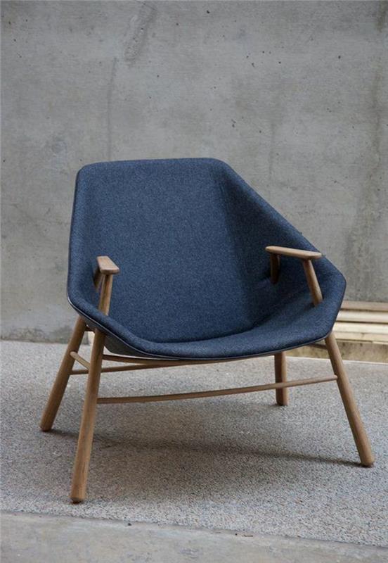 Καρέκλες σαλονιού εργονομικές σχεδιαστικές καρέκλες σχεδιαστές πολυθρόνες μπλε