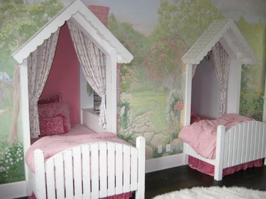 Υπέροχα κοριτσίστικα κρεβάτια από σπίτια διπλής πριγκίπισσας