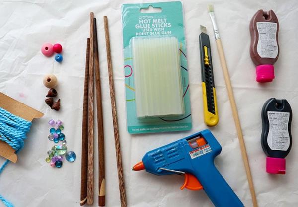 Magic wand tinker with children for Halloween or Mardi Gras - ιδέες και οδηγίες απαραίτητα υλικά για το μπέρδεμα μαγικών ραβδιών