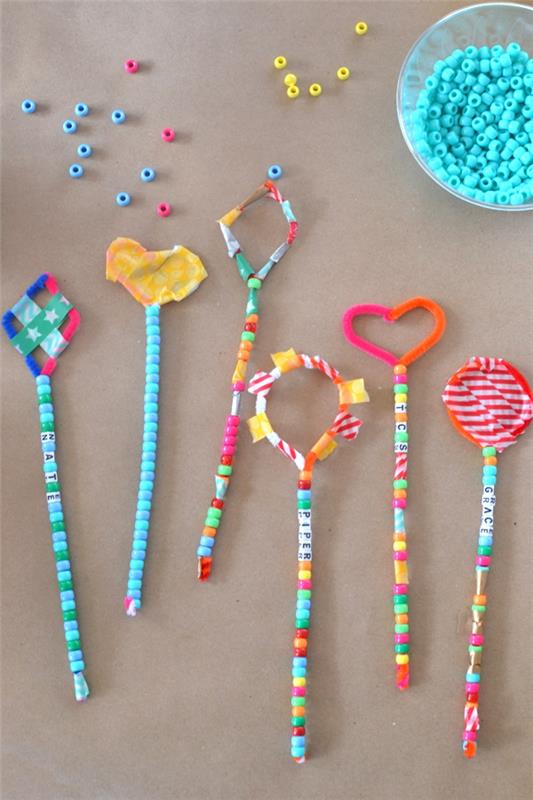 Magic wand tinker with children for Halloween or Mardi Gras - ιδέες και οδηγίες ιδέες για μικρά μαγικά ραβδιά