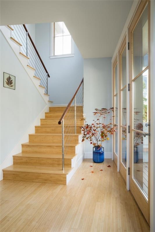 Σπίτι ξύλινο πάτωμα ξύλινες σκάλες