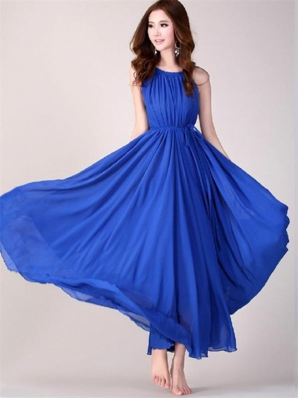 βραδινά φορέματα στυλ μακρύ φθηνό βασιλικό μπλε