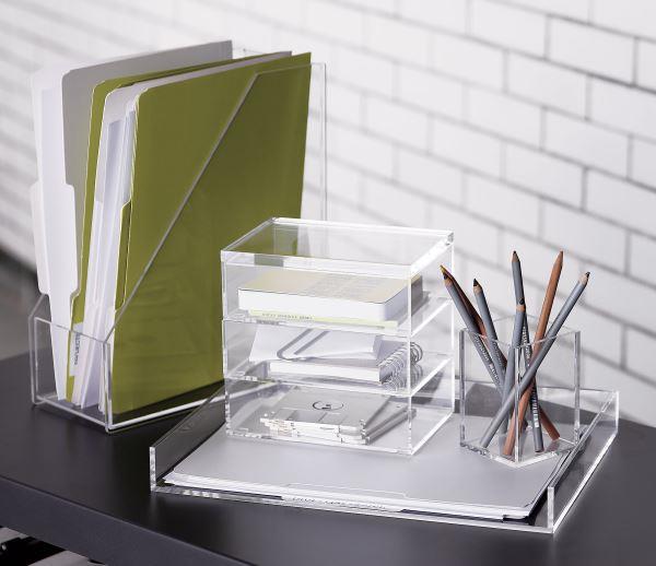 ακρυλικά κουτιά σημειώσεις στυλό στυλό στυλό διοργάνωση γραφείου στο σπίτι