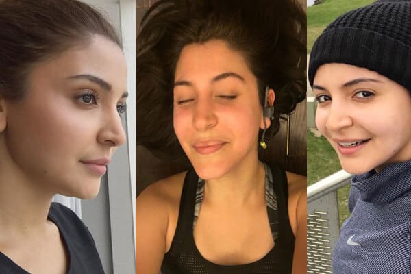 Gražiausios įžymybės be makiažo Anushka Sharma