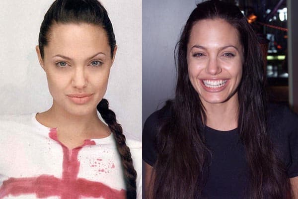 Makyajsız en seksi ünlüler Angelina Jolie
