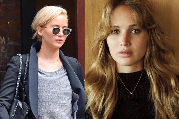 Gražios įžymybės be makiažo Jennifer Lawrence