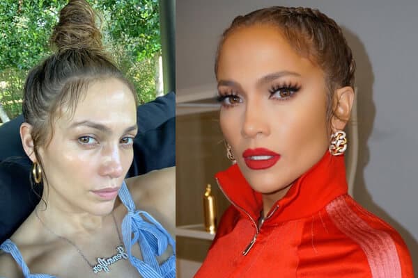 Filmo aktorė be makiažo nuotraukų Jennifer Lopez