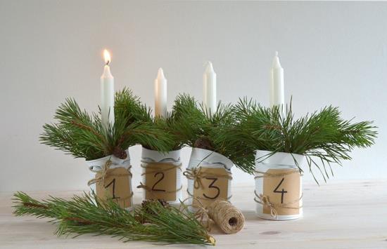 tinker advent στεφάνι κονσέρβες από έλατο πράσινο