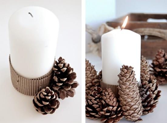 tinker advent στεφάνι στον εαυτό σας λευκά κεριά