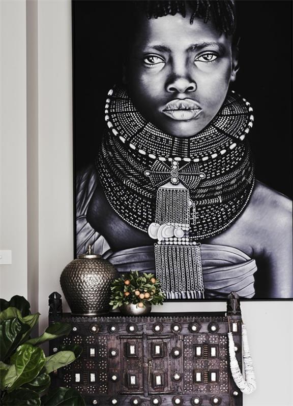 αφρικανική διακόσμηση έμπνευση ιδέες διακόσμησης τοίχων αφρικανική γυναίκα