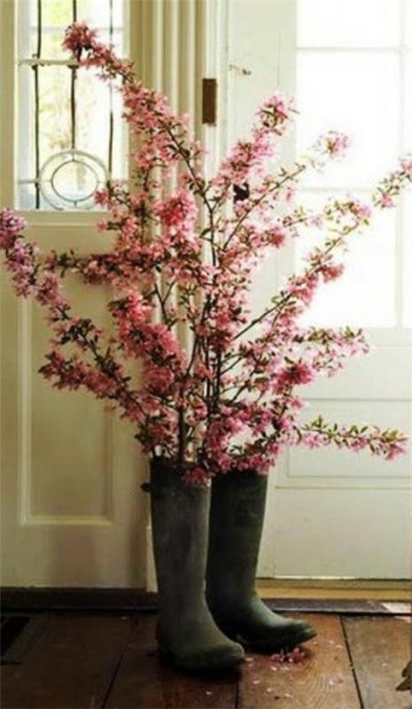 μεταχειρισμένα είδη λαστιχένιες μπότες άνθη ροδάκινου