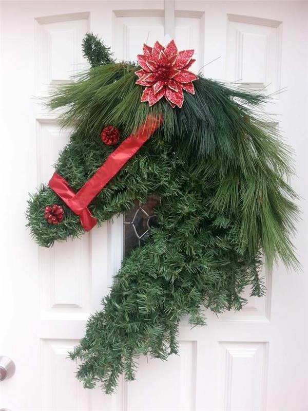εναλλακτικά στεφάνια πόρτας Χριστουγεννιάτικα diy έργα φτιάξτε μόνη σας χριστουγεννιάτικη διακόσμηση