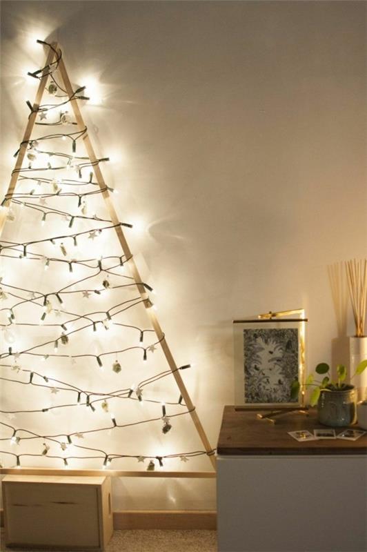 εναλλακτικό χριστουγεννιάτικο δέντρο με φώτα νεράιδας