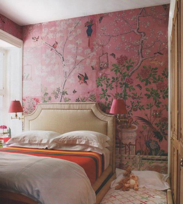 χρώμα τοίχου σαλόνι κλασικό vintage υπνοδωμάτιο μοτίβο τοίχου