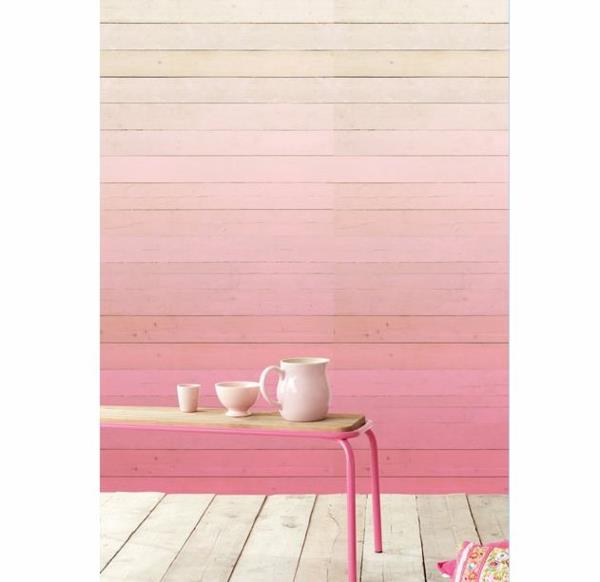 σκούρο ροζ χρώμα τοίχου σαλόνι κλασικό vintage τραπέζι