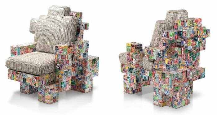 πολυθρόνα από αλουμίνιο, φτιάξτε μόνοι σας ιδέα ανακύκλωσης επίπλων
