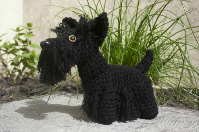 βελονάκι amigurumi μαύρο σκυλί σκωτσέζικα τεριέ diy ιδέες όμορφες ιδέες διακόσμησης