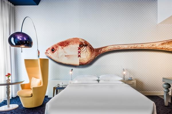 Άμστερνταμ αξιοθέατα andaz κρεβατοκάμαρα διακόσμηση ψαριών τοίχων