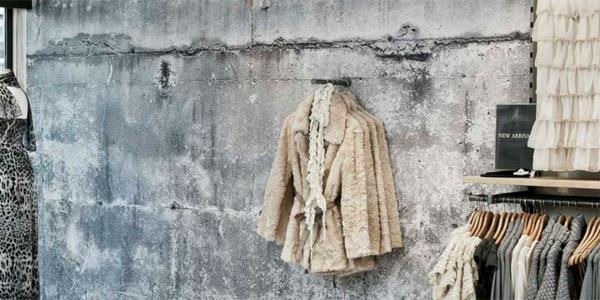 γκαρνταρόμπα ιδέα τσιμεντένια παλτά γυναικεία σπιτάκια μοντέρνα
