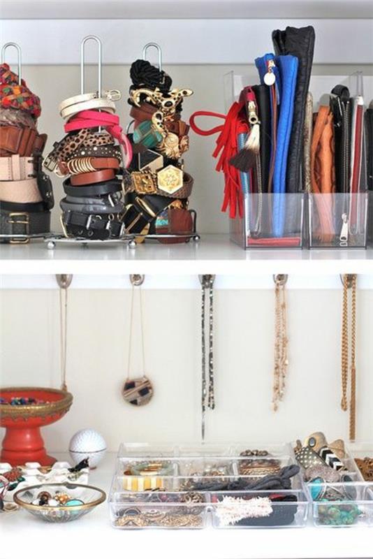 DIY γκαρνταρόμπα DIY ιδέες αξεσουάρ αποθήκευση κοσμημάτων