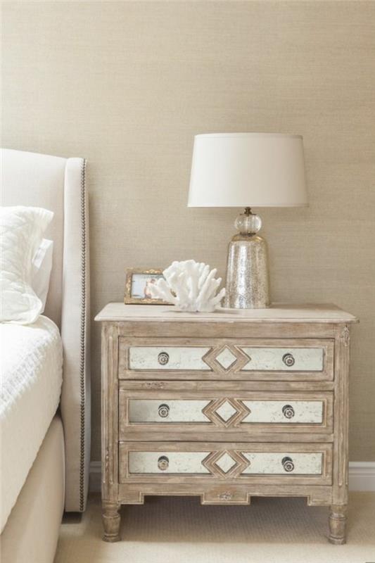 μπουφέ διακοσμητικό shabby chic dresser sideboard κρεβατοκάμαρα θάλασσα βρίσκει επιτραπέζιο φωτιστικό