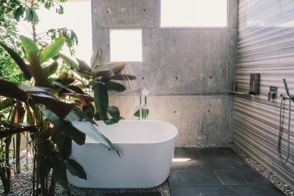ελκυστική επίπλωση μπάνιου μοντέρνα αρχιτεκτονική