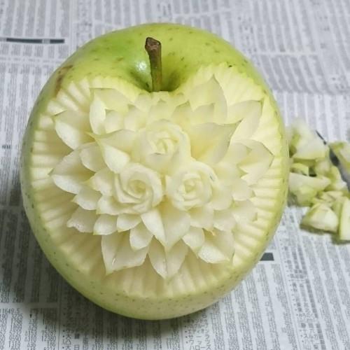 μήλο με ιδέες διακόσμησης σε σχήματα λουλουδιών