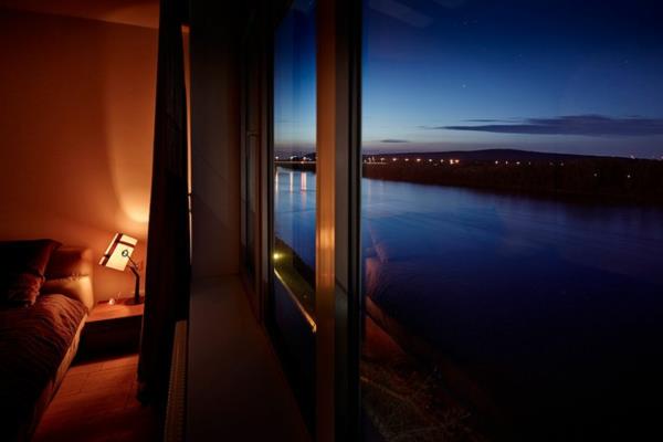 διαμέρισμα πανοραμικό παράθυρο νυχτερινός Δούναβης
