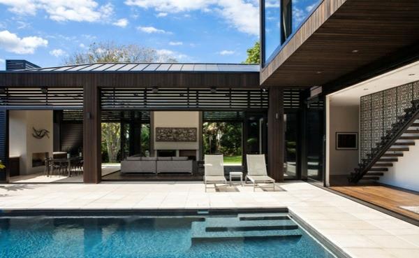 αρχιτεκτονική σπίτι εξωτερική βιώσιμη αρχιτεκτονική εξωτερική πισίνα