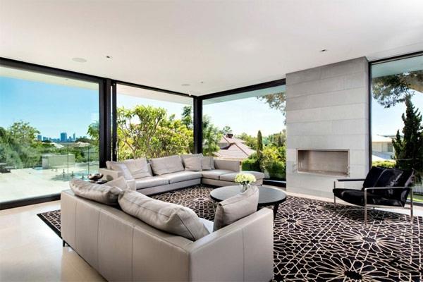 μοντέρνο σπίτι αυστραλία εσωτερική διακόσμηση σαλόνι