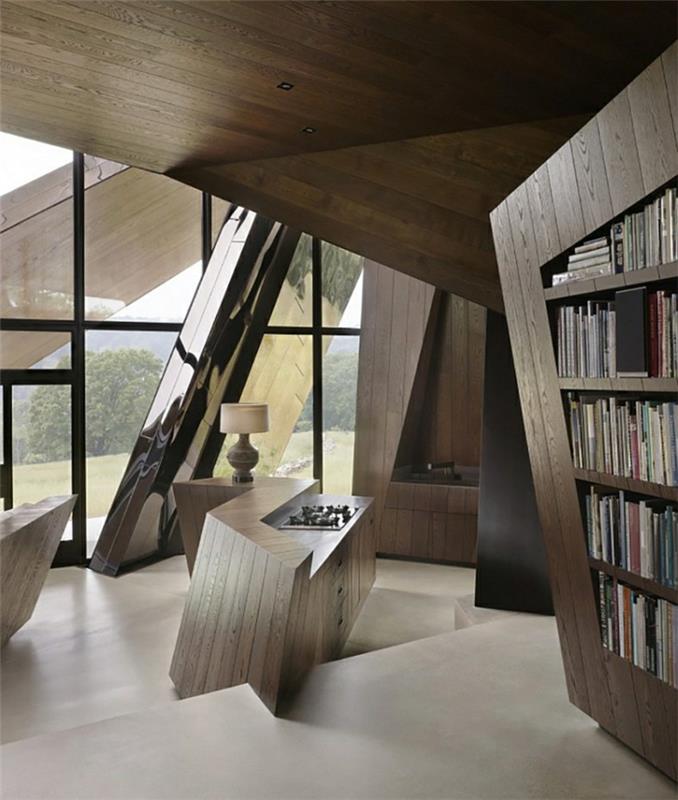 αρχιτεκτονική και σχέδιο Daniel Libeskind μινιμαλιστική ξύλινη επίπλωση