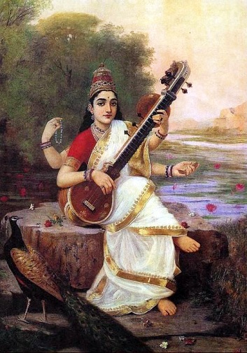 mf hussain Saraswati Tablo