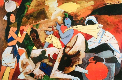 mf hussain krishna boyama